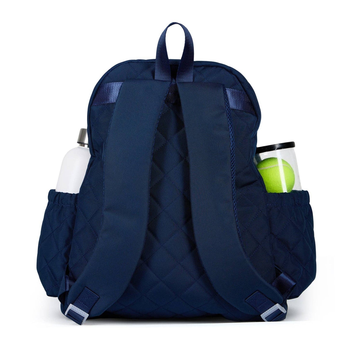 “Game On” 🎾 Tennis Backpack: Quilted Navy White
