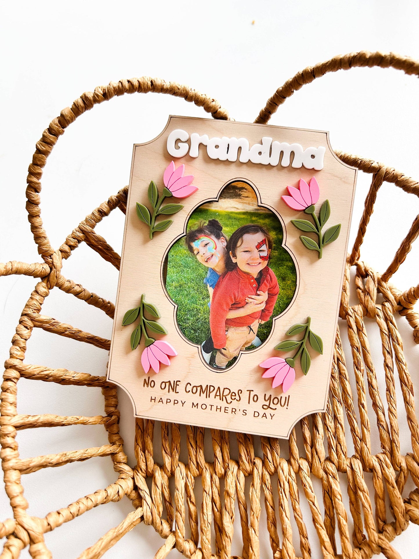 "Nana's Heart" 💕 Folksy Personalized Photo Magnet by Goldie Letter Company
