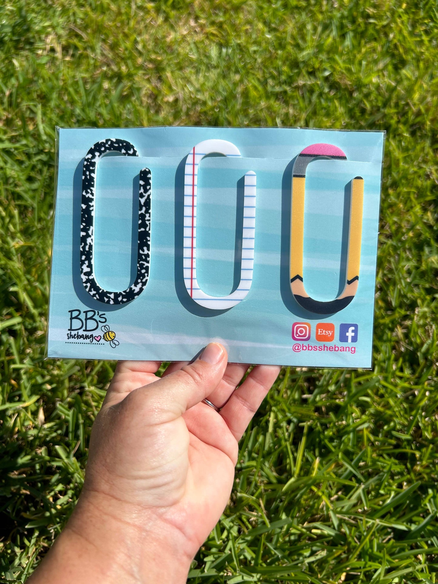 “Hit the BookMARK” 🔖 Teacher Paperclip Bookmark set, bookmark gift for teacher