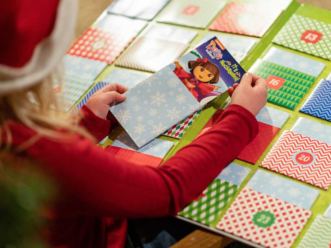 Mini board books for daily December countdown