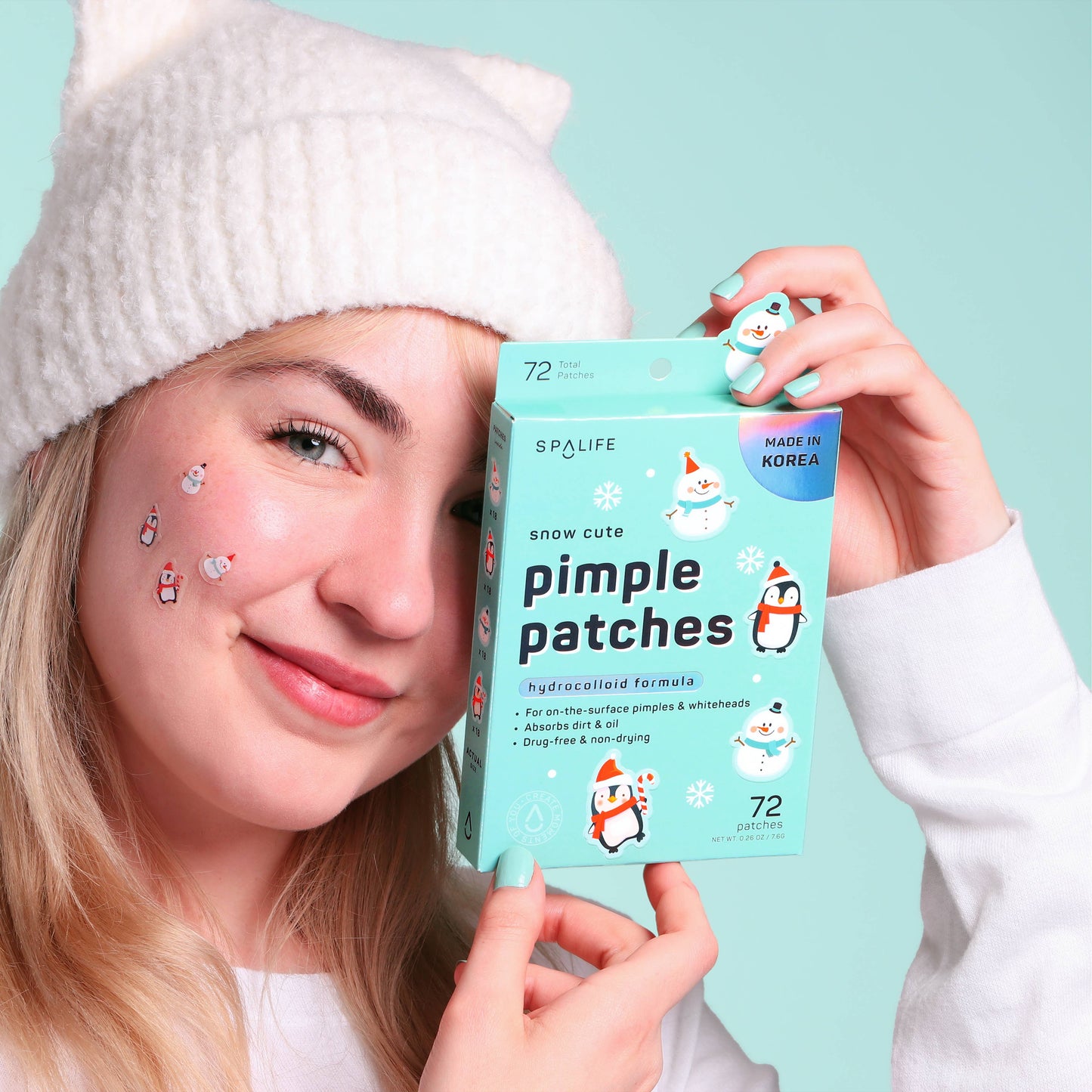 “Glow All the Way” 🌟 Holiday Snow Cute Hydrocolloid Pimple Patches by My Spa Life