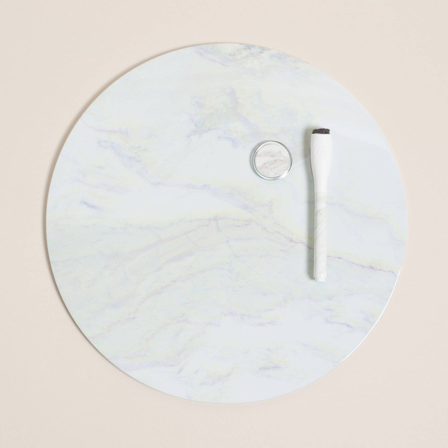 Decorative dry erase board marble finish
