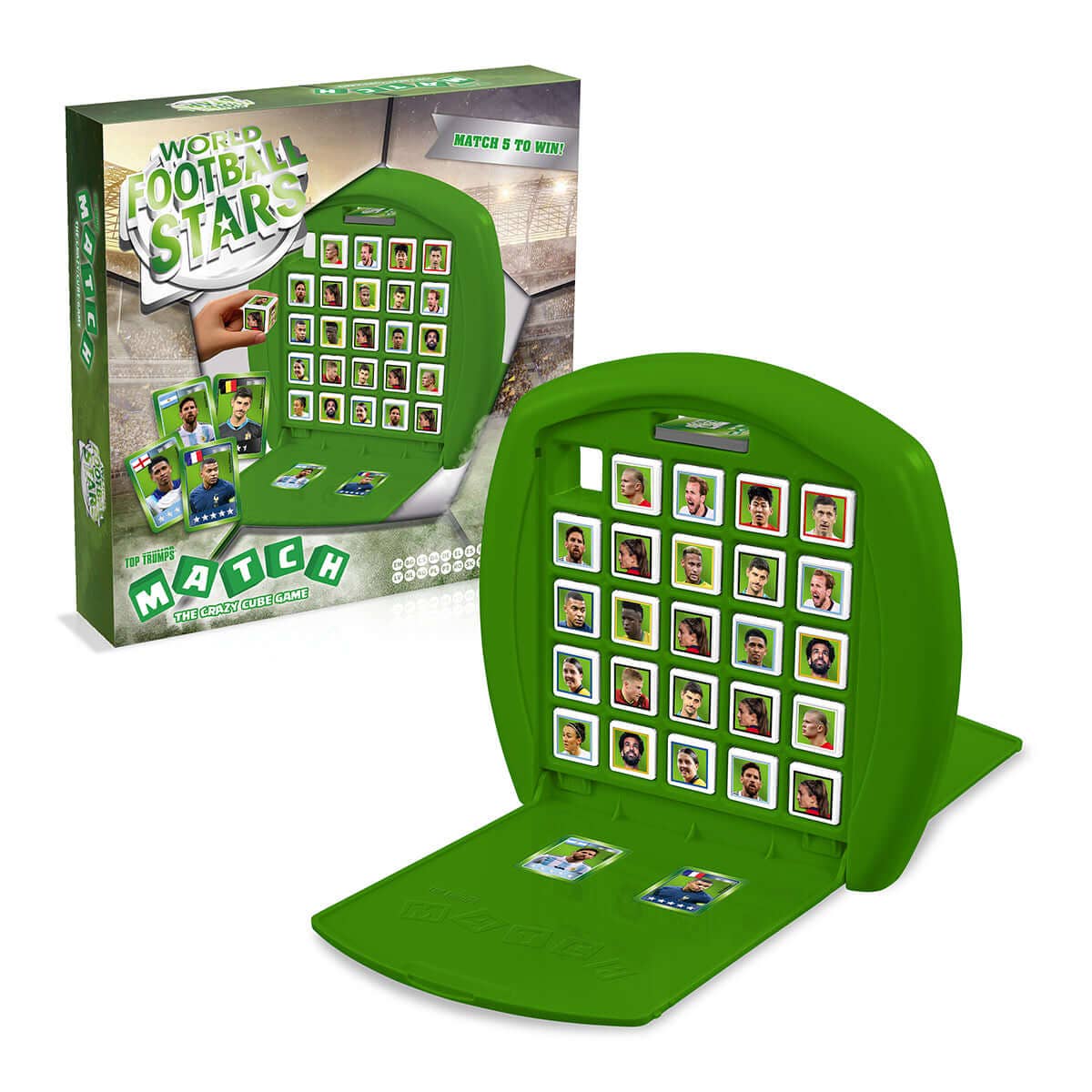 Top Trumps Match World Football Stars, soccer game with 15 football heroes, fast-paced, strategy fun.