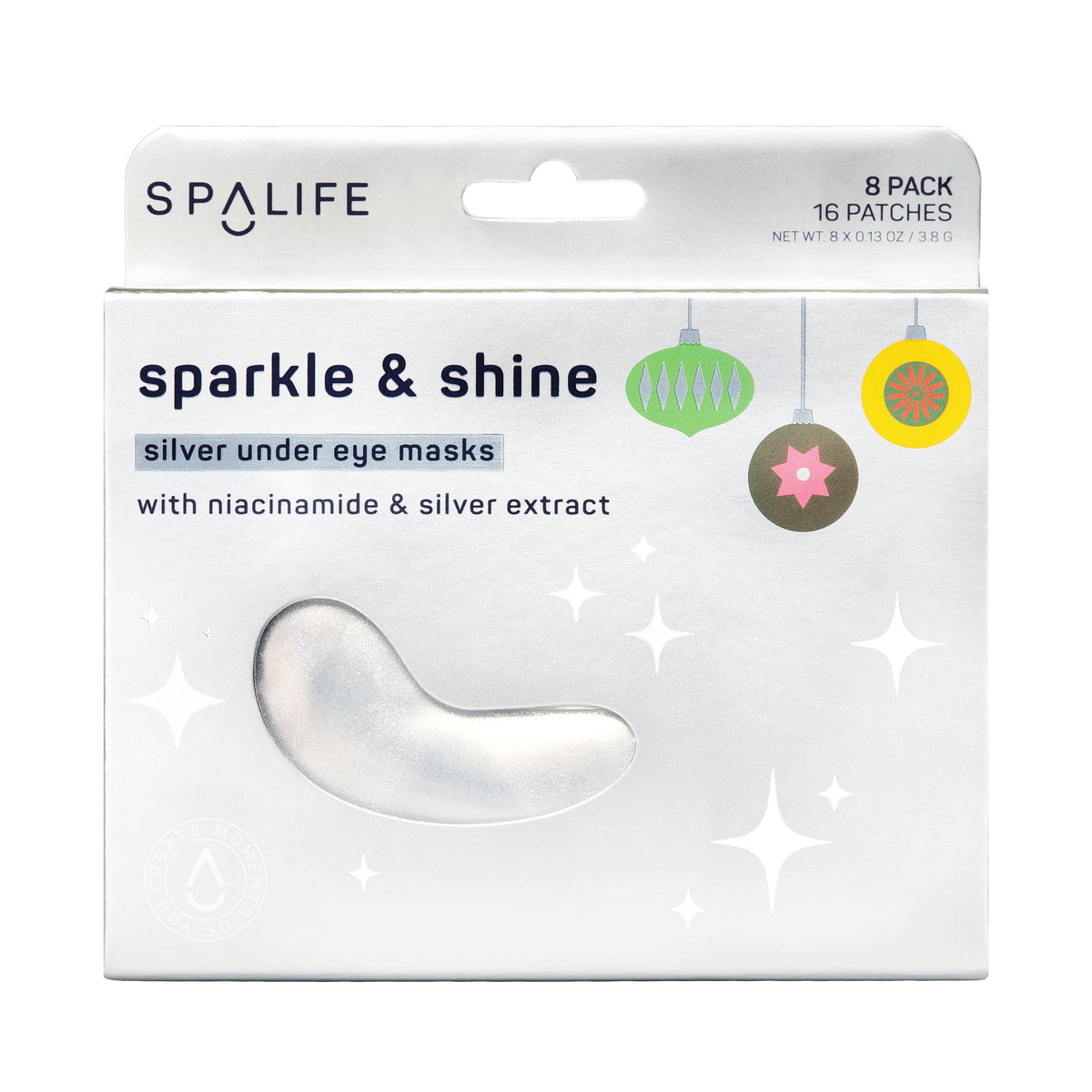 “Silver Linings” ✨ Christmas Silver & Gold Under Eye Patches 8 Pack by My Spa Life