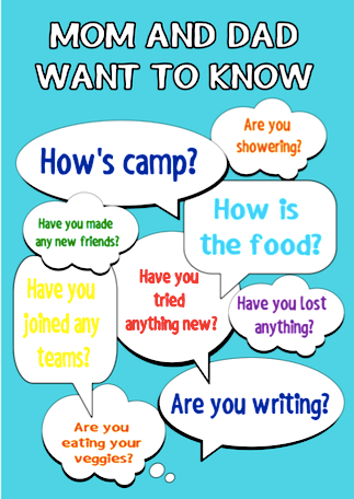 “Mom & Dad Want to Know...How's Camp?” 🎤 News from Home Greeting Card