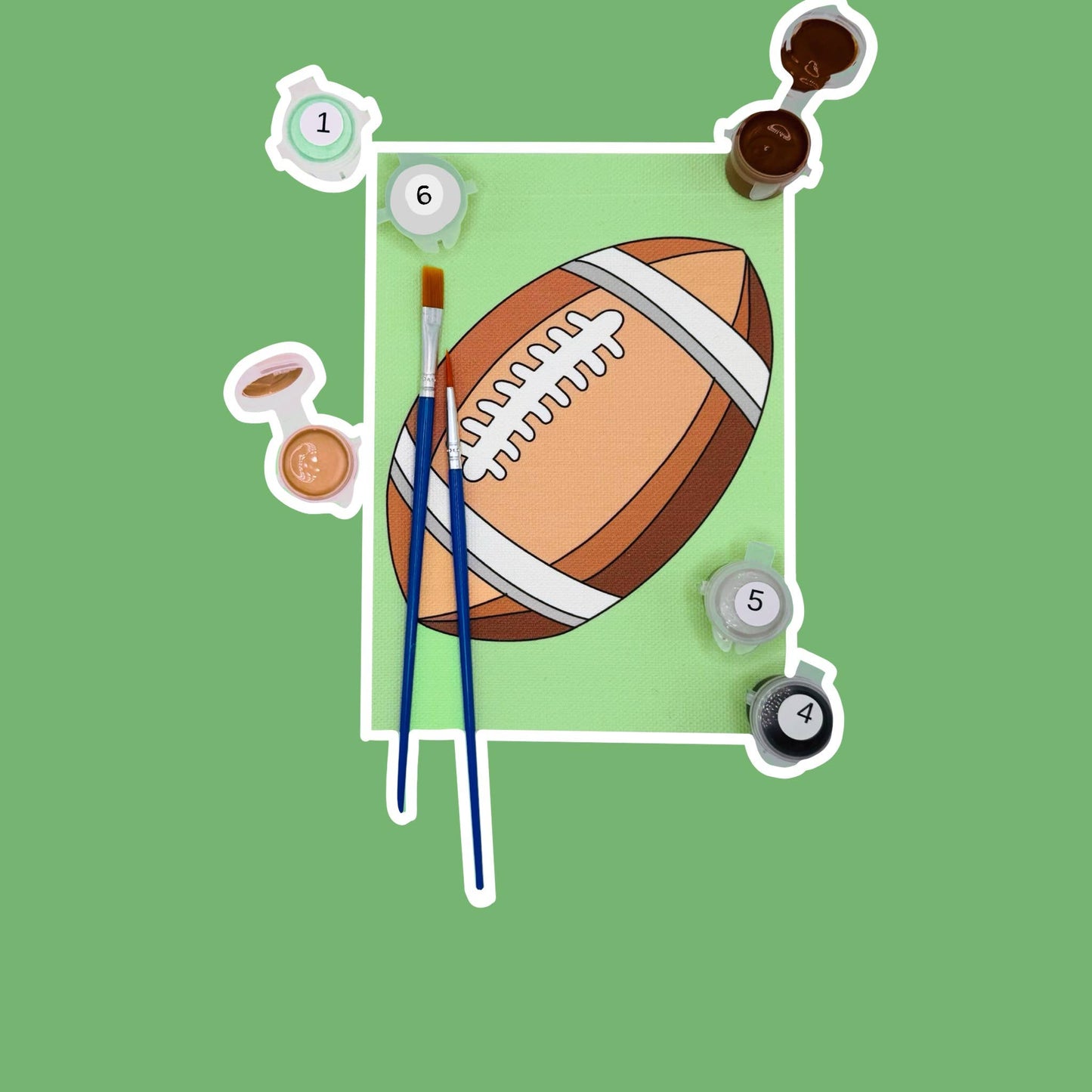 Mini Football paint by number kit for kids and adults