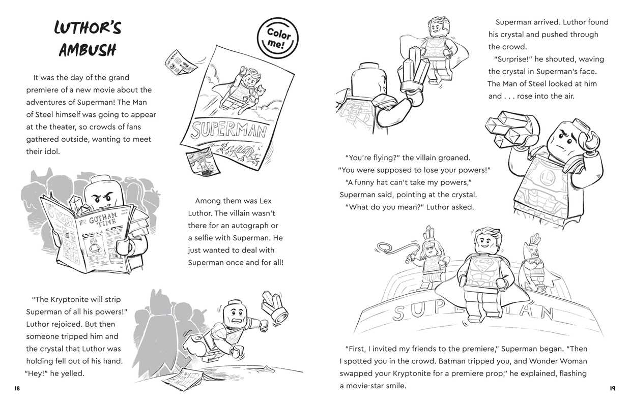 LEGO Superman coloring and puzzle book for DC fans