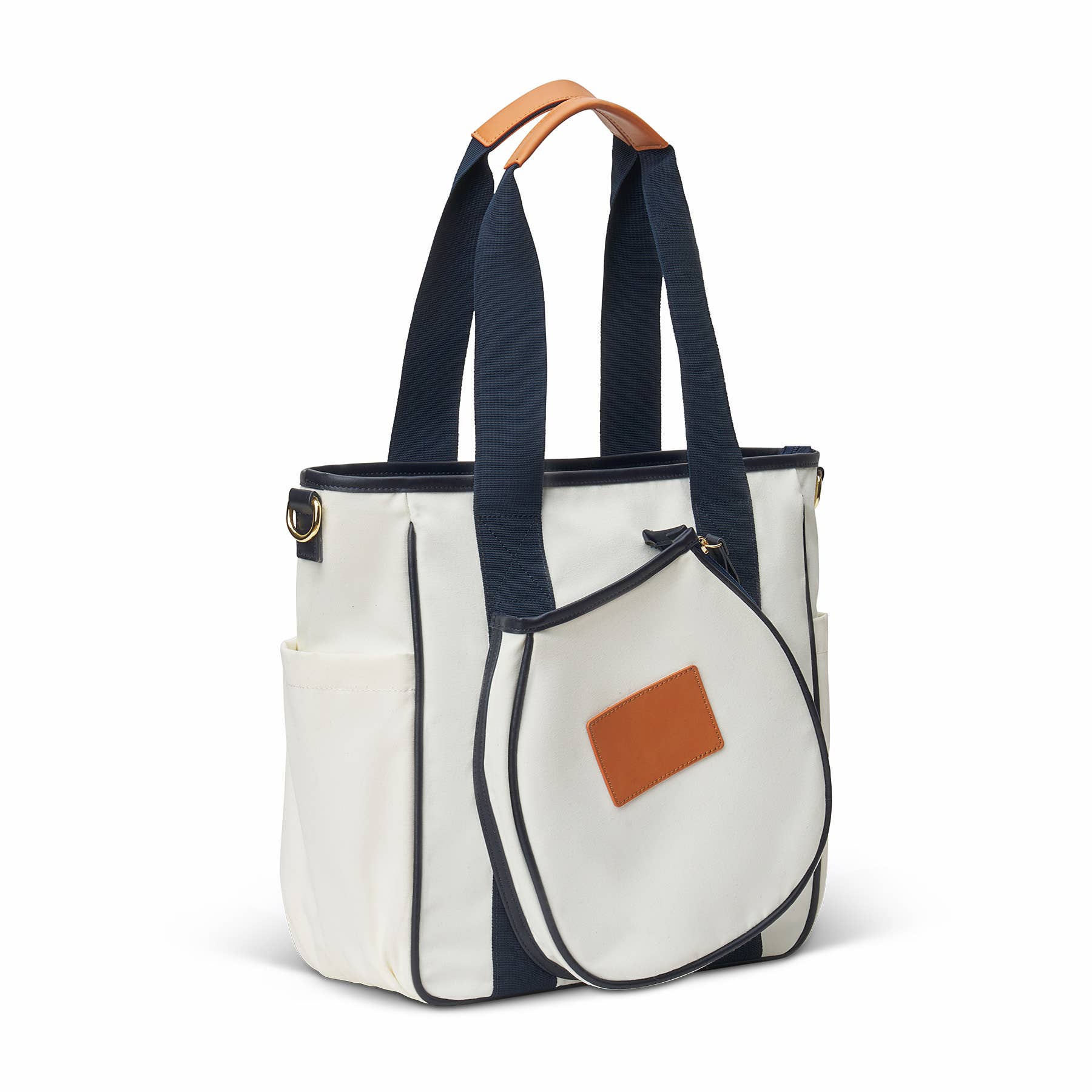 Water-resistant tote bag for pickleball players