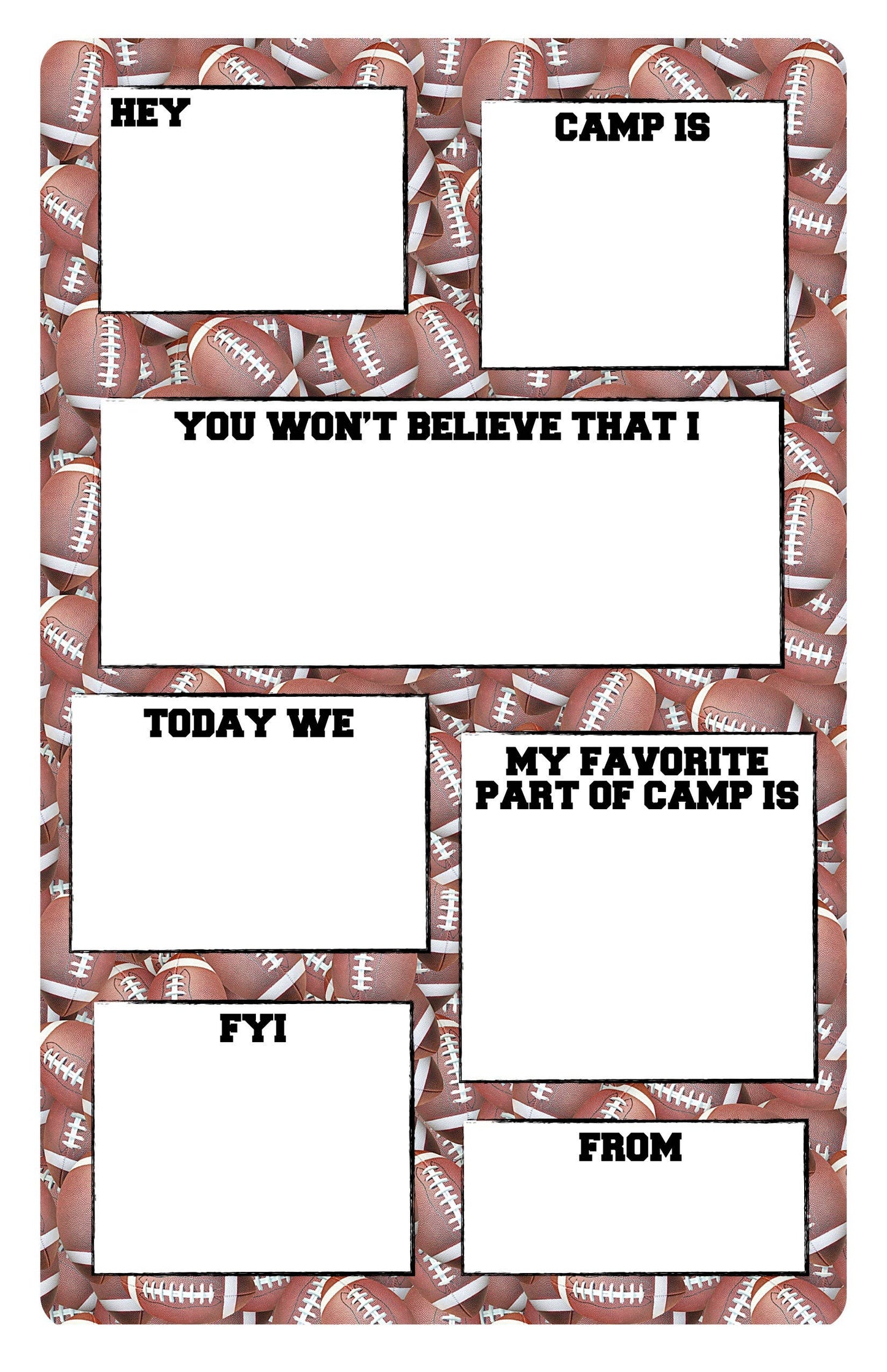 “Straight from the End Zone” 🏈 Football Themed Notepad