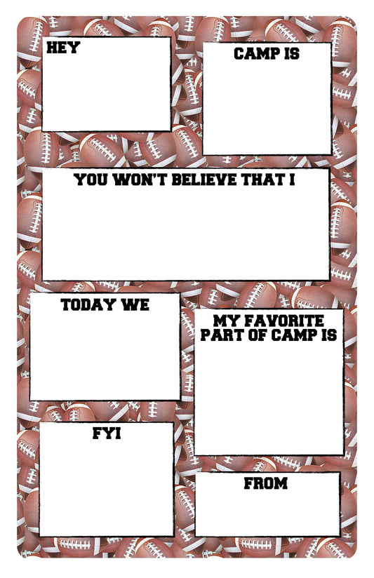 “Straight from the End Zone” 🏈 Football Themed Notepad