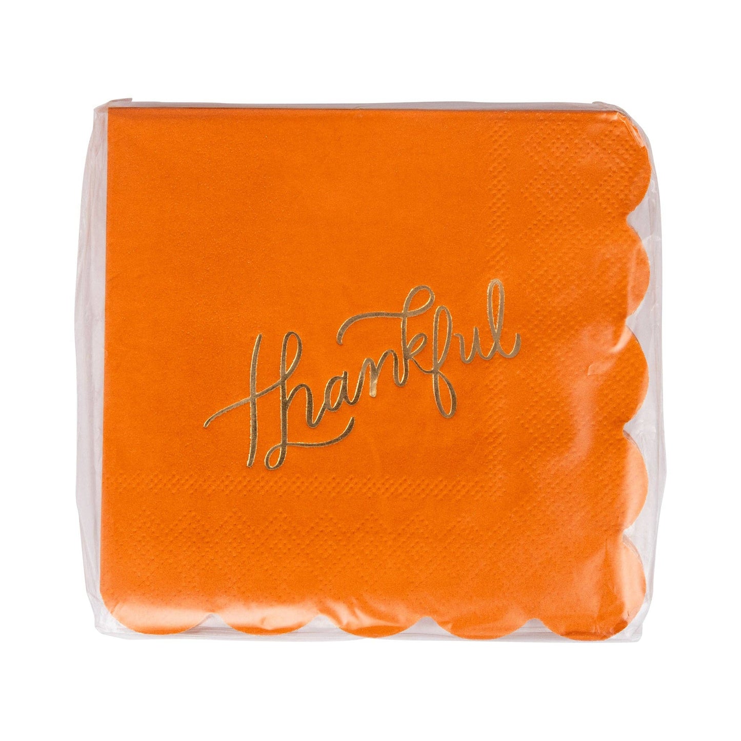 “Grateful Sips” 🍂 Foil Thankful Cocktail Napkins