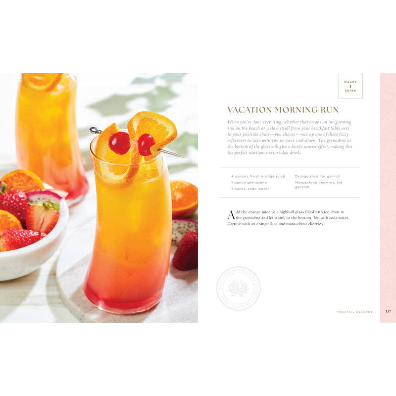 Cocktail book with White Lotus Season 2 photos