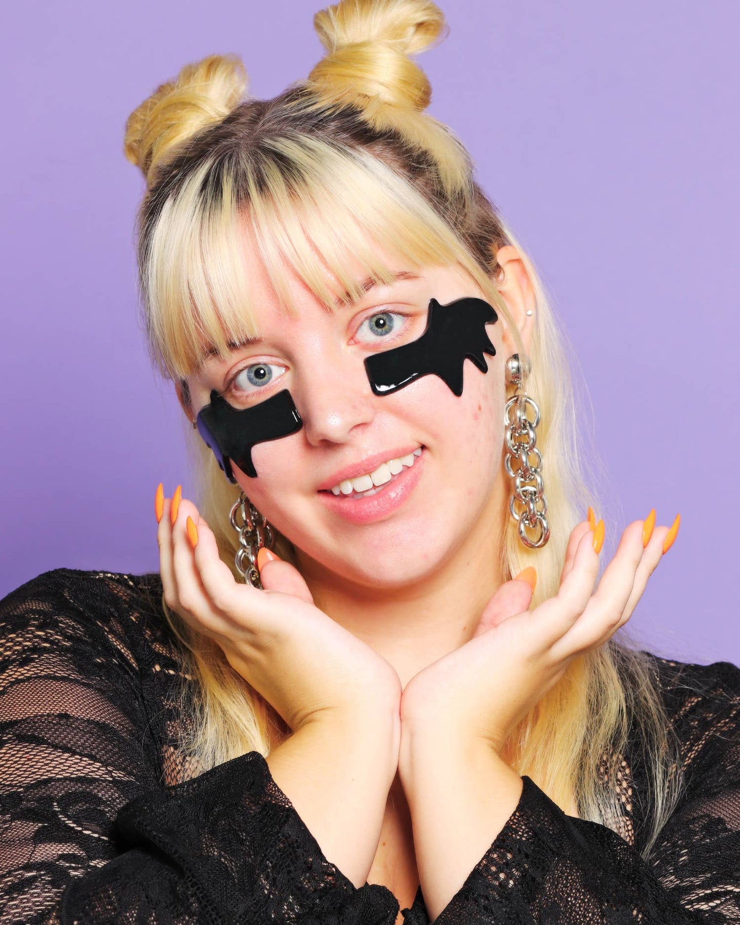 Detoxifying Undereye Masks with Charcoal, Tremella Mushroom, and Niacinamide - Helps Depuff and Brighten Dark Circles, Hydrogel Formula in Cute Bat Wing Shapes.