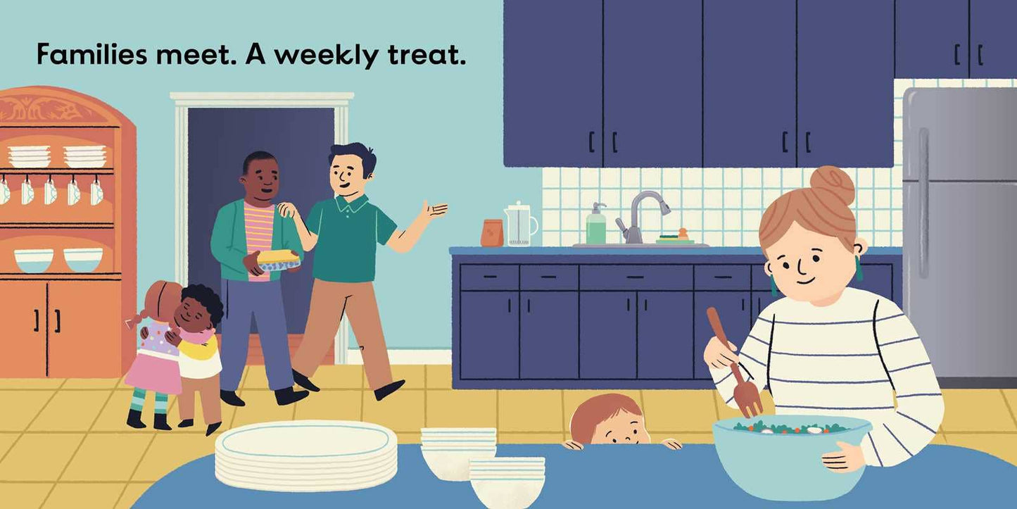Jewish family celebrating Shabbat board book