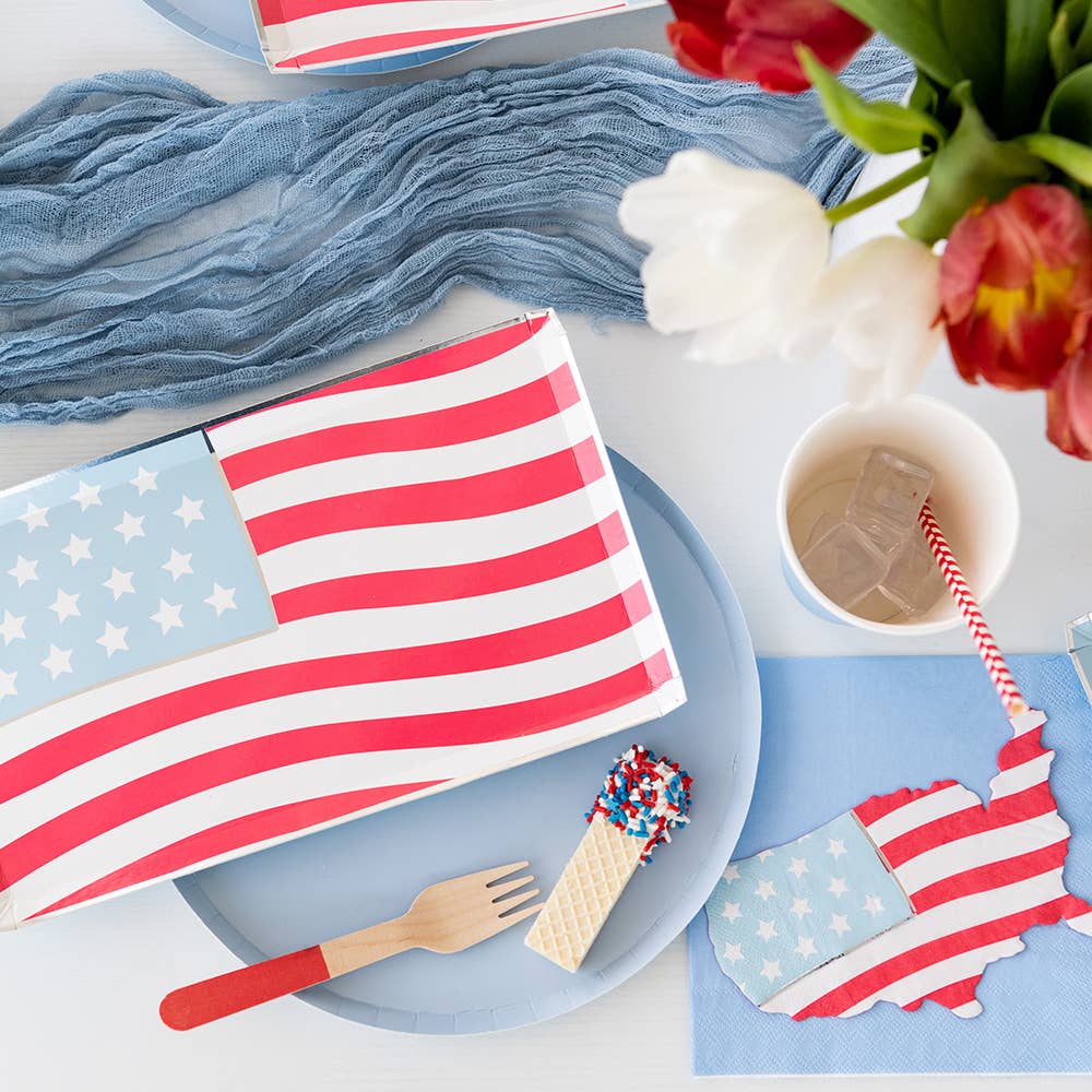 Merica Collection large napkins, perfect for BBQs and Memorial Day parties.