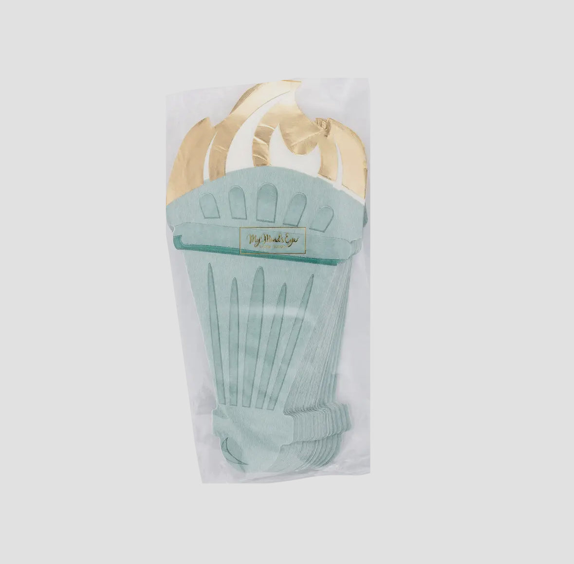Add a patriotic touch to your dinner party with Lady Liberty Shaped Paper Napkins, shaped like her iconic torch. Includes 18 napkins, each 6" x 4ΒΌ", perfect for adding a fun and quirky element to your table setting. Ideal for any freedom-loving occasion.