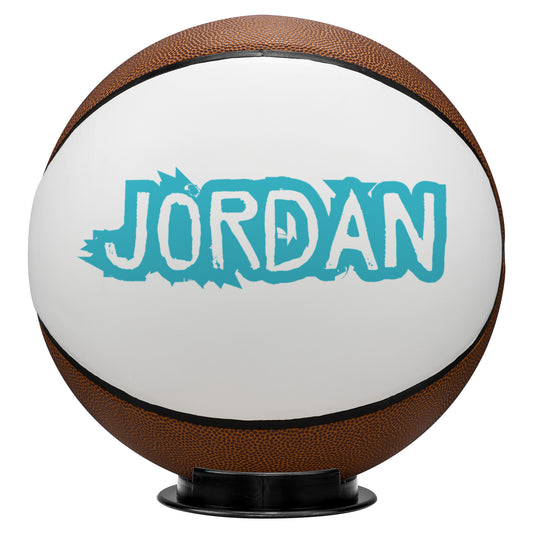 Personalized Basketball: Custom name or logo on a full-size synthetic leather ball with black display base. Perfect for coach gifts, team awards, or sports fans. A unique and memorable keepsake!