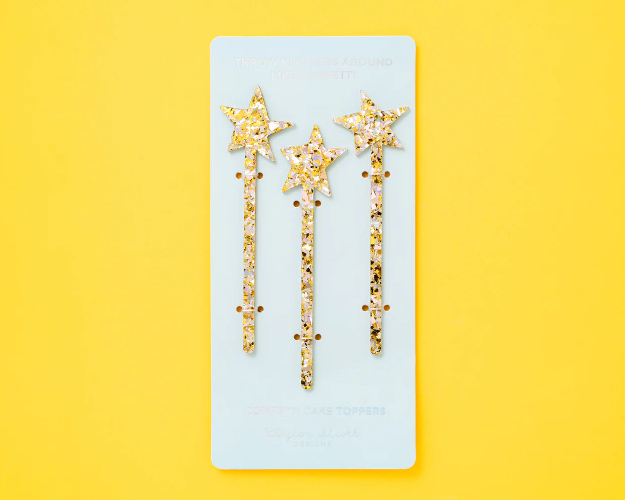Sparkling star cake toppers, pearl and gold, perfect for birthdays, anniversaries, and more.