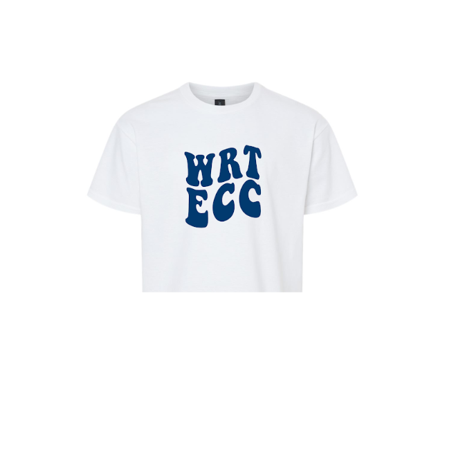 Good Vibes WRT ECC Tee Shirt Featuring a Bright Smiley Face, Perfect for Adding Fun and Whimsy to Your Wardrobe, Also Available in Cropped Style