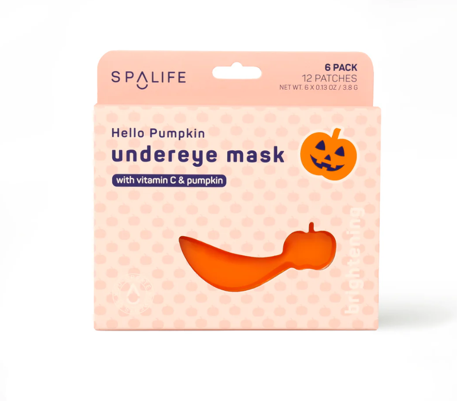 Soothing Halloween Eye Masks Infused with Pumpkin and Hyaluronic Acid to Brighten Dark Circles, Soothe Puffiness, and Plump Fine Lines, Ideal for Refreshing Tired Eyes.