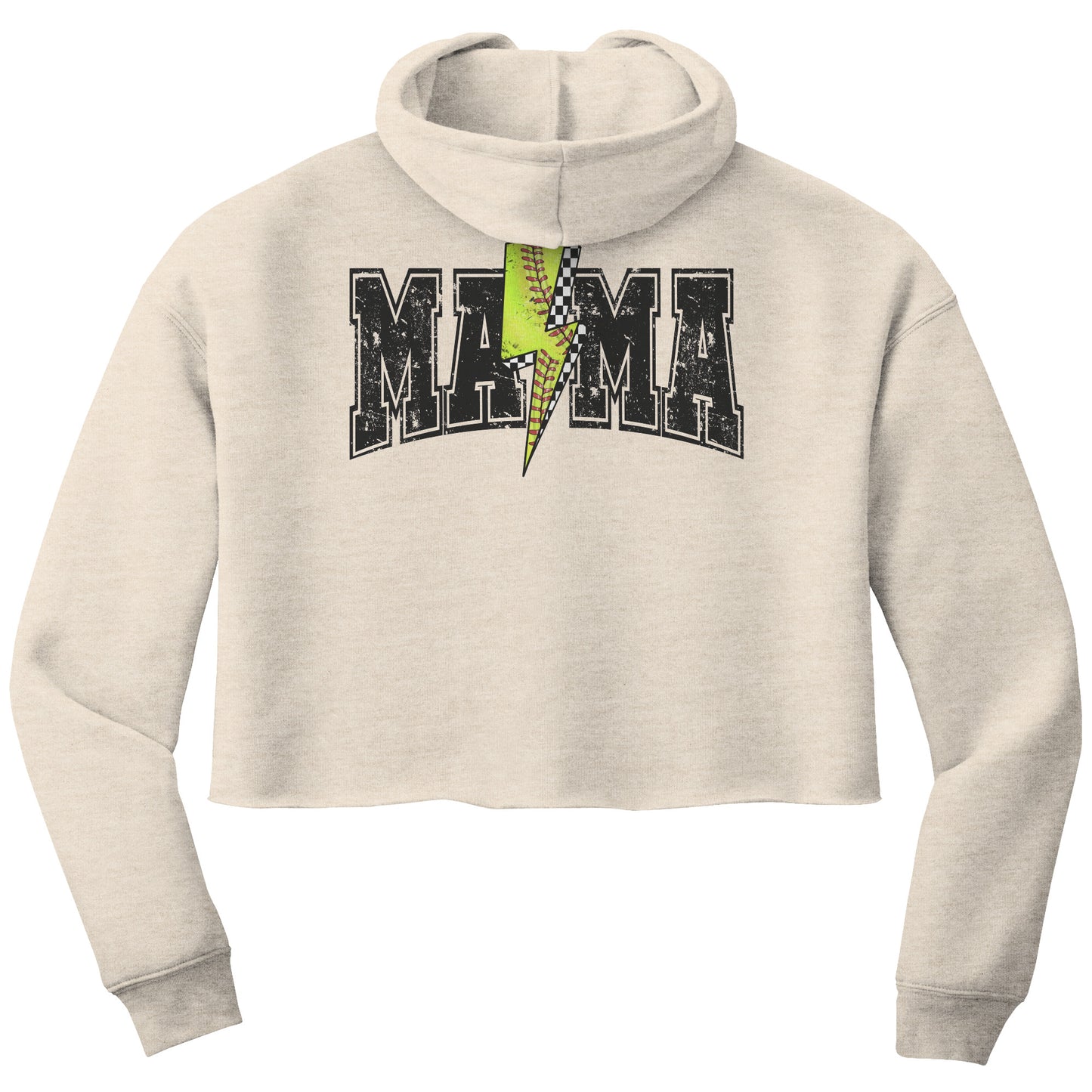 Fashionable softball mom sweatshirt with a cropped fit, ideal for showing support at games while staying comfortable and warm.