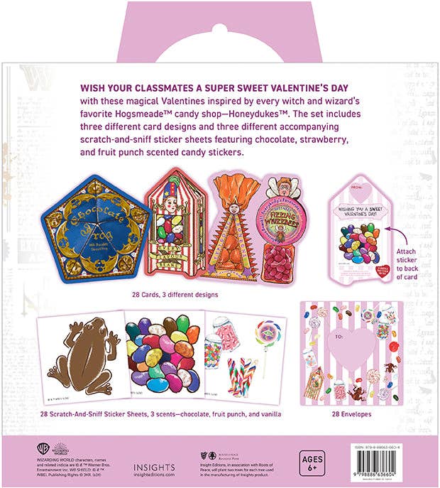 “Scratch and Sniff” 🍬 Harry Potter Scratch and Sniff Honeydukes Valentine Set by Meri Meri