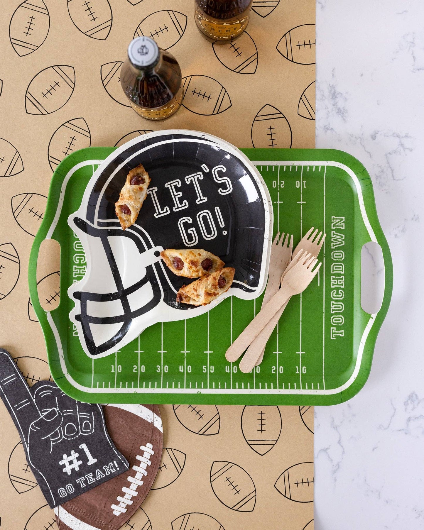 “First Down Feast” 🏈 Football Table Runner by CGO