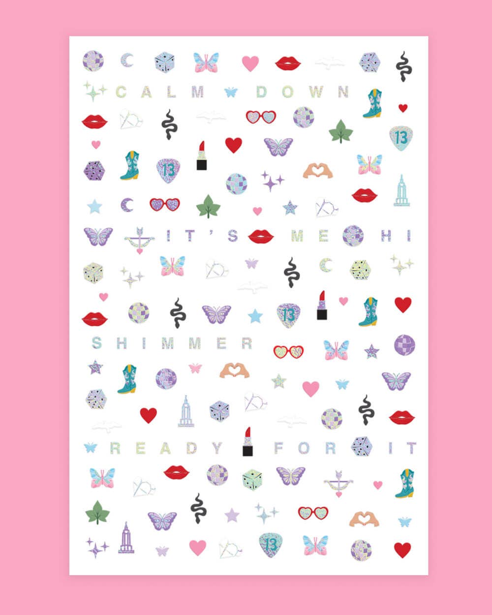Music-inspired nail stickers for party nails