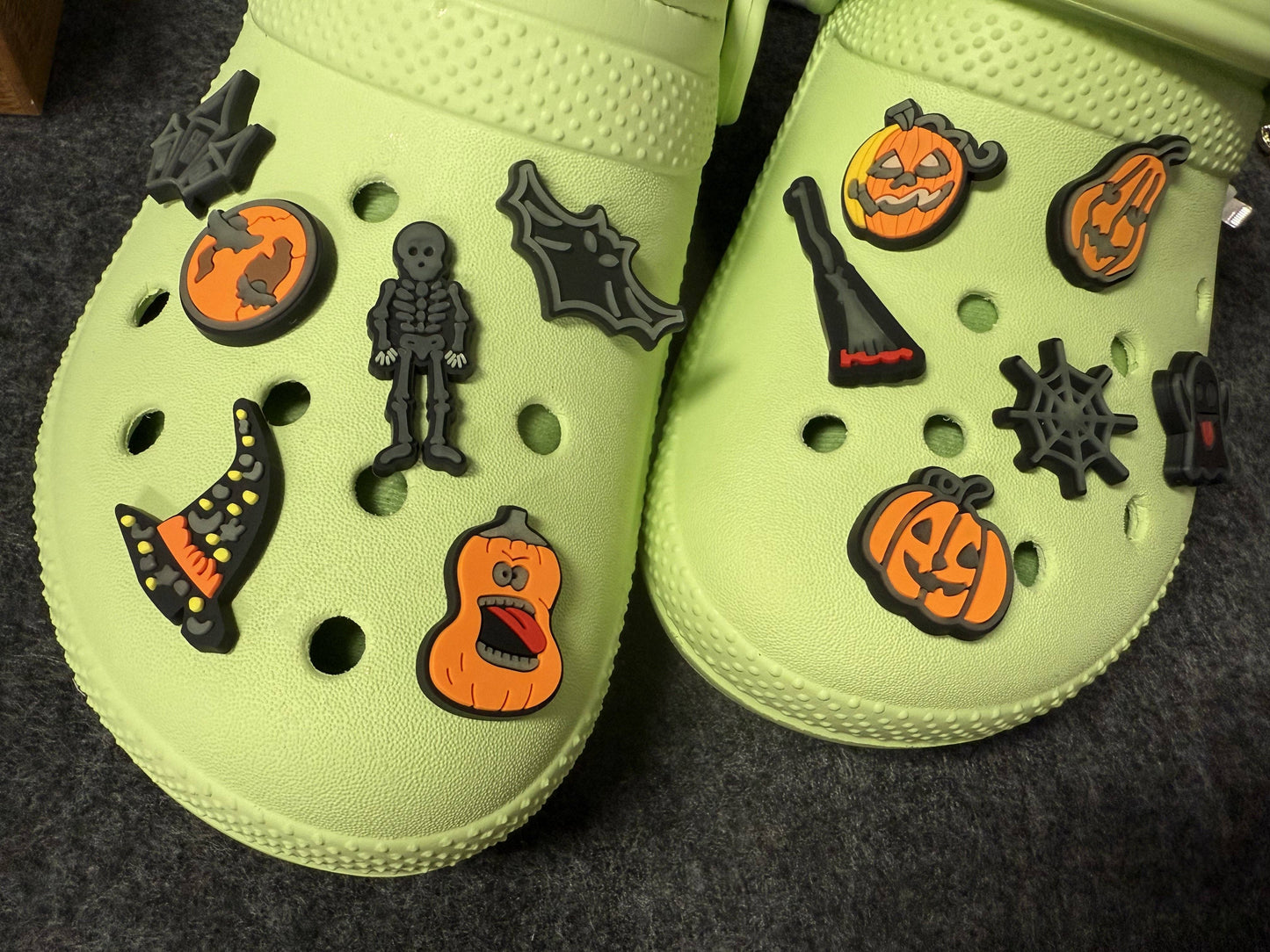Premium rubber-backed charms for Croc shoes