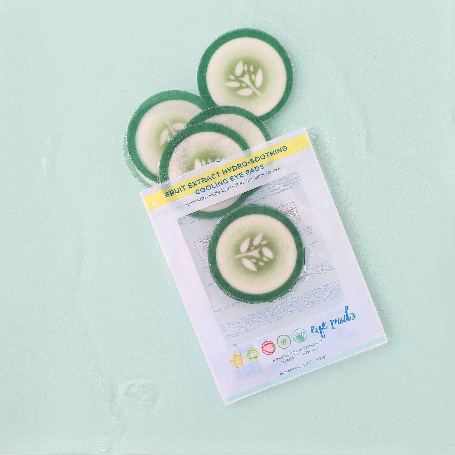 Cucumber-Infused Eye Pads for Hydration, Puffiness, and Dark Circles, Soothing and Refreshing Treatment for a Youthful, Radiant Look
