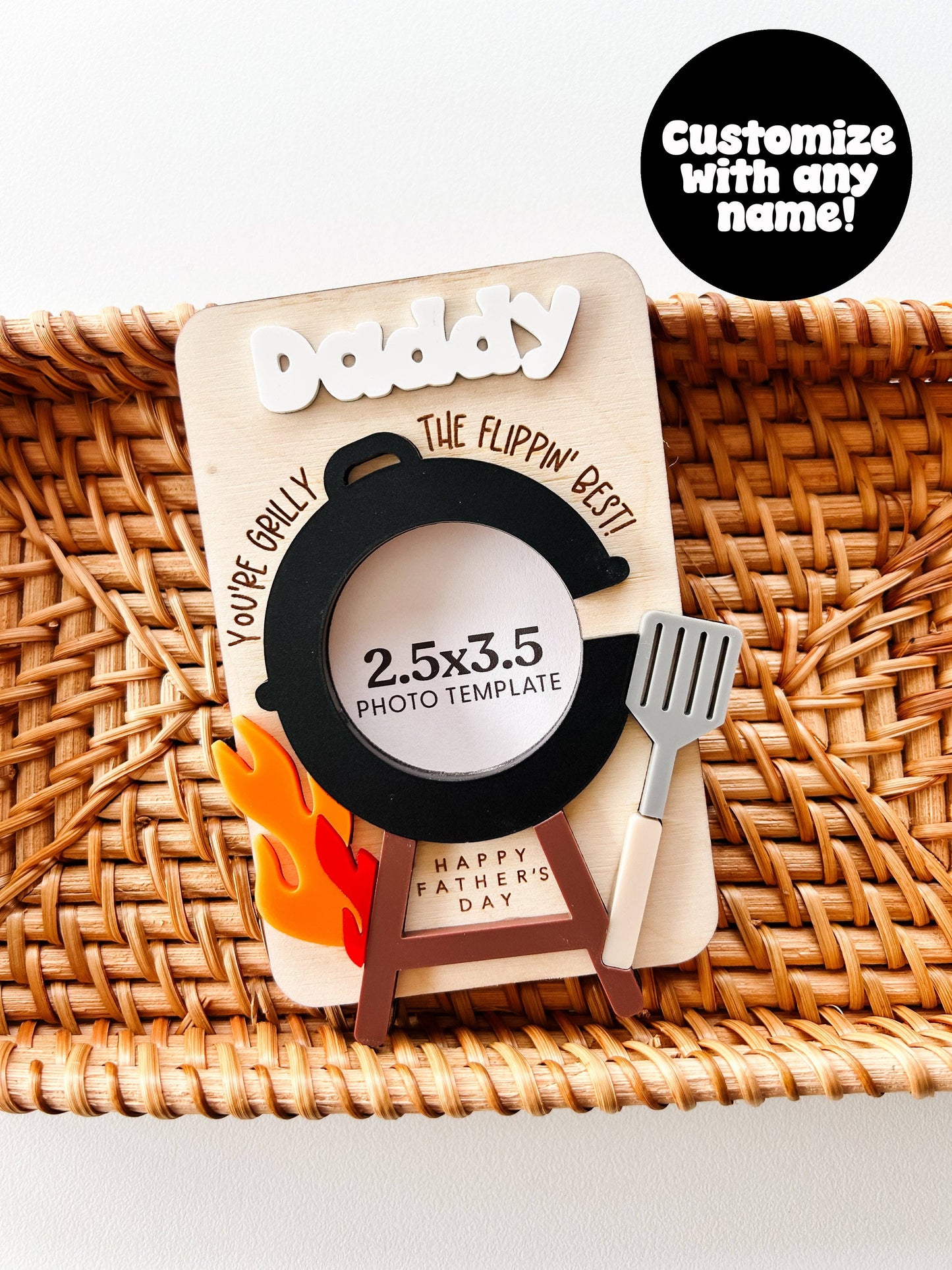 "Grill Sergeant" π₯ BBQ Personalized Photo Magnet by Goldie Letter Company