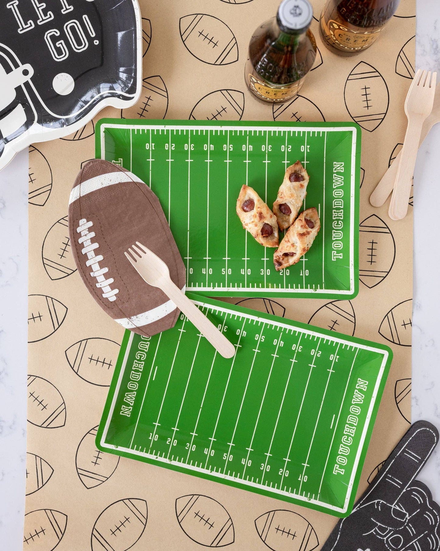 “First Down Feast” 🏈 Football Table Runner by CGO