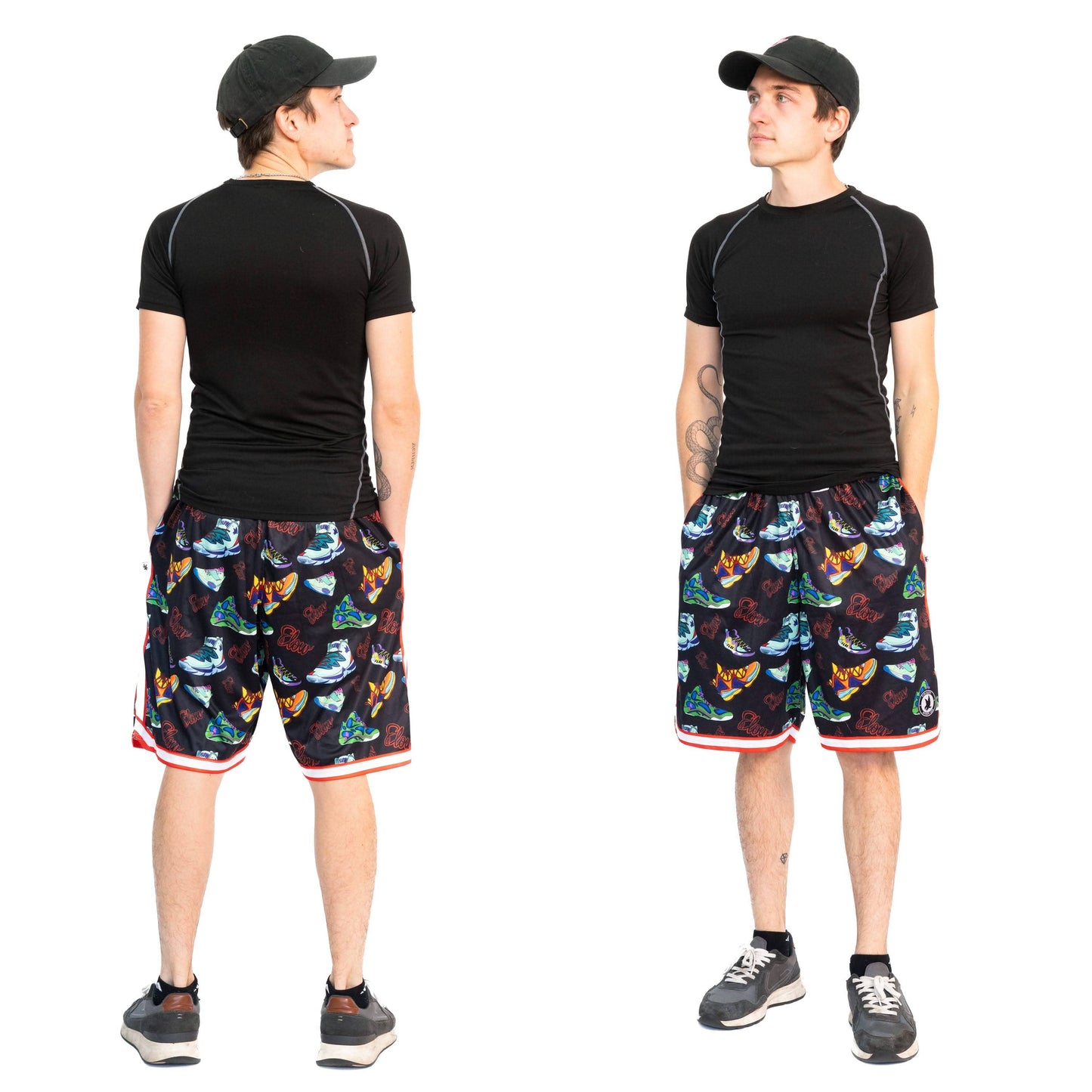 Boys Sneaker Flow Short: Black / Classic / Y XS
