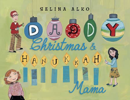 Book cover for 'Daddy Christmas and Hanukkah': A beautifully designed cover blending Christmas and Hanukkah celebrations. Featuring rich reds and deep blues, with Santa-inspired figures and Hanukkah symbols, this vibrant cover captures the joy and warmth of holiday traditions. Perfect for family gifting.