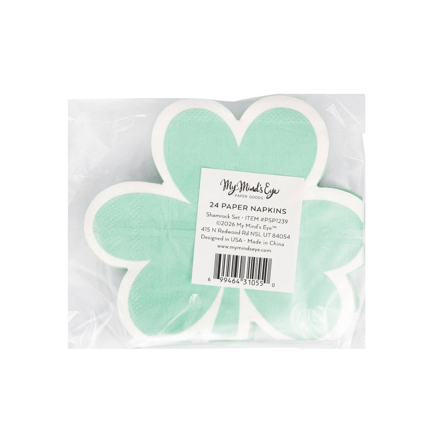 St. Patrick’s Day pastel shamrock cocktails napkins