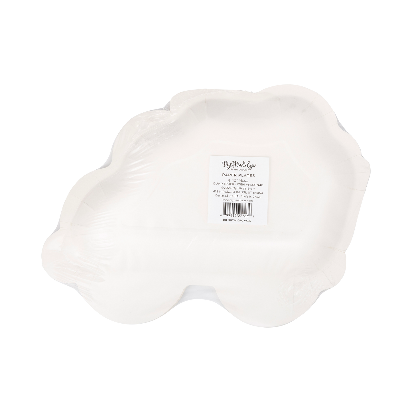 Construction Birthday Dump Truck Plates – 8 pack, 10-inch, playful plates for fun party vibes.