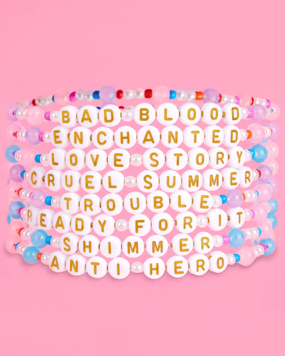 Taylor party bracelets with elastic bands