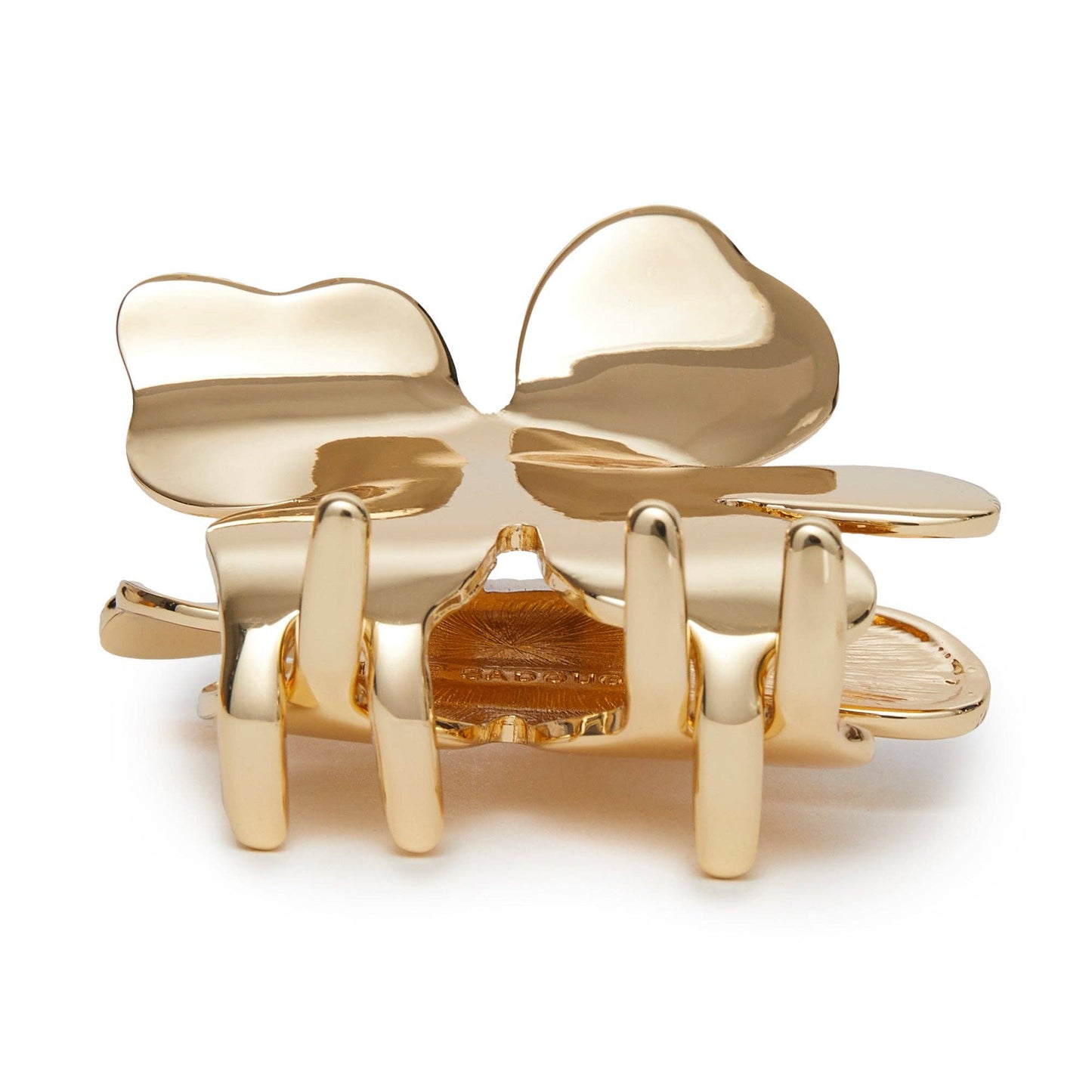 14K gold-plated Lily claw clip close-up