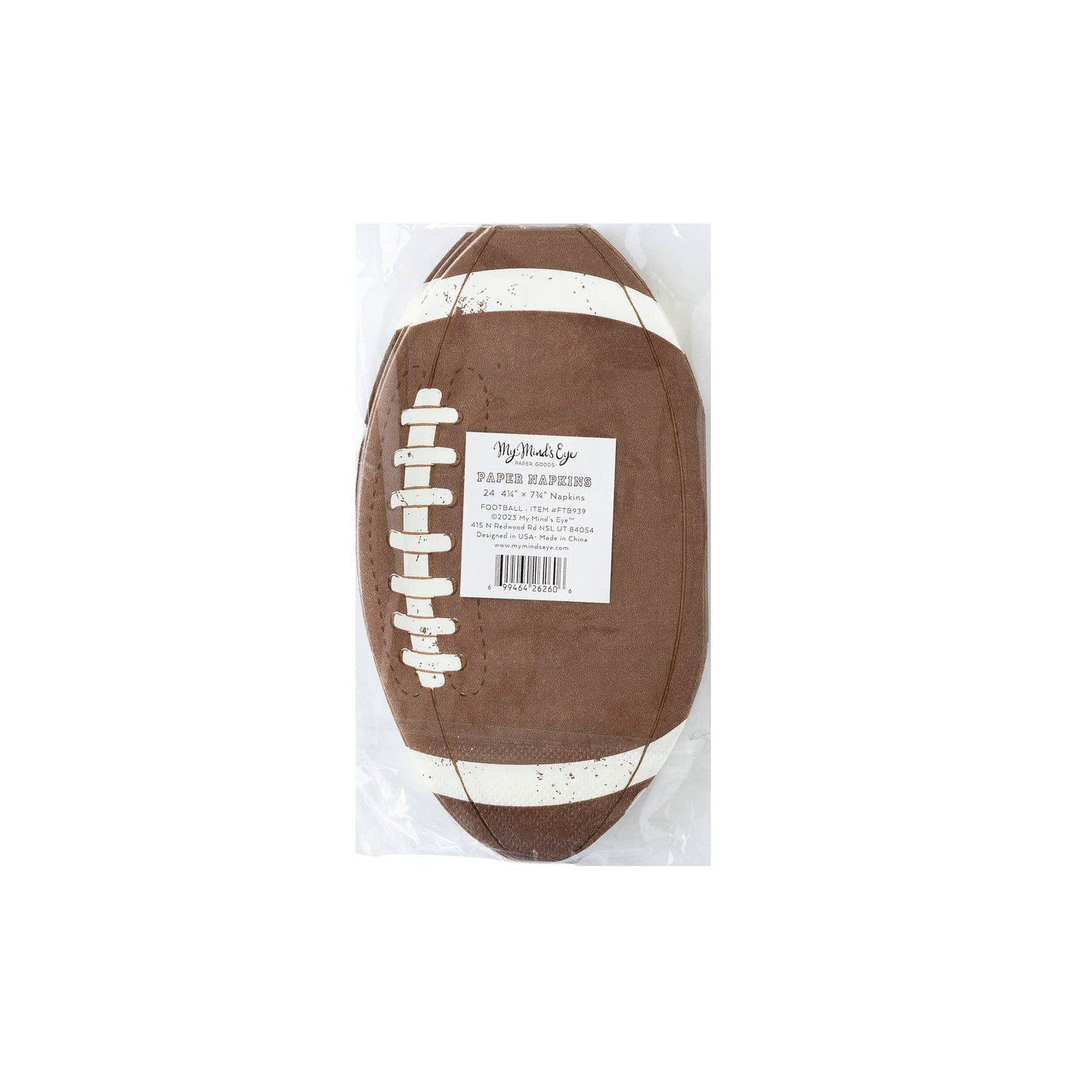 “Let’s Go” 🏈 Football Shape Disposable Napkin