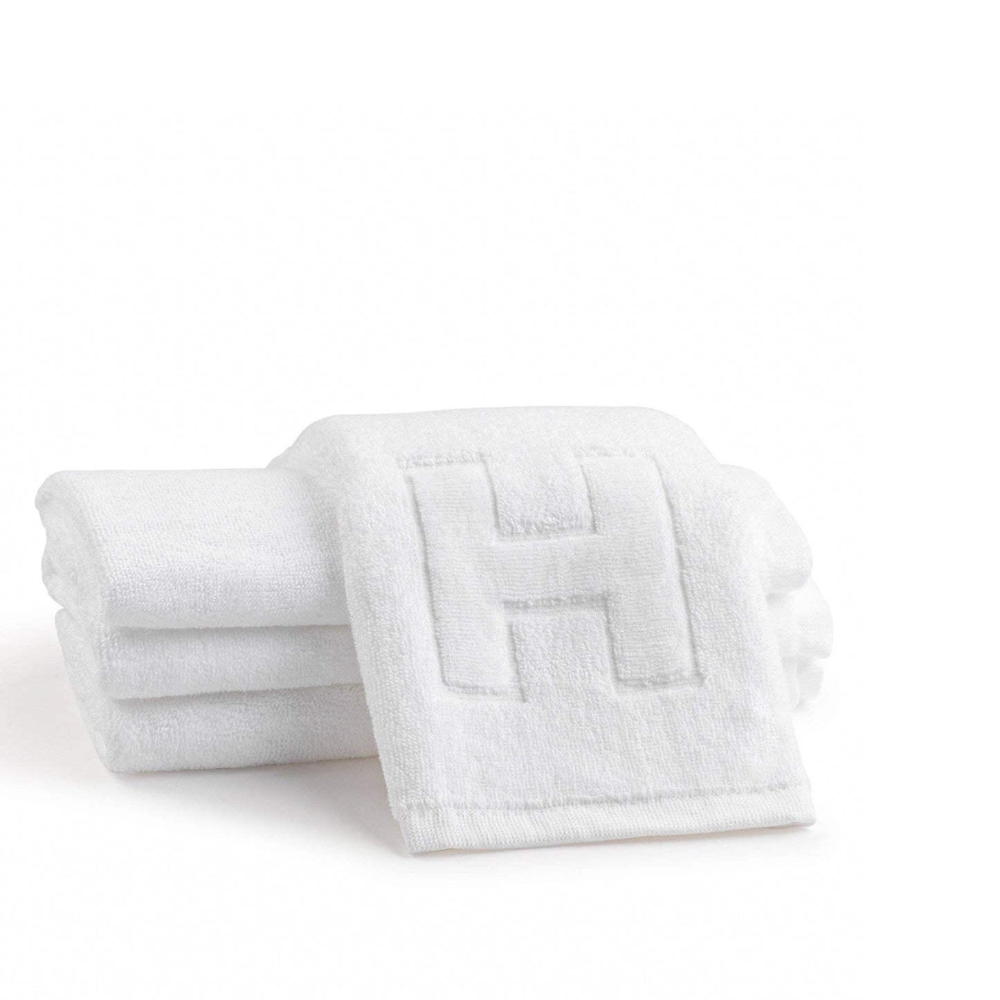 Elegant cotton finger towels with embossed initials, perfect for any room, gift-ready.