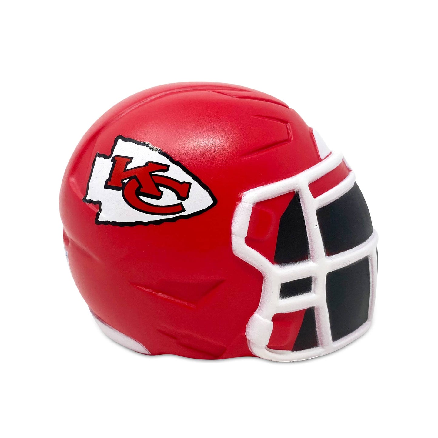 Super soft 4" slow-rising jumbo foam NFL helmet squeezies, sold in a 9-unit display, perfect for stress relief and fans.