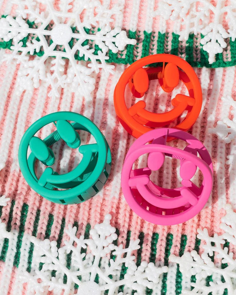 “Nice List” 😀 Smiley Hair Claw Clips