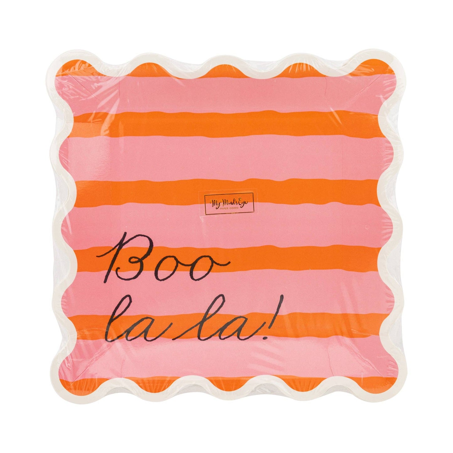 “Boo La La” 🎀👻 Pink & Orange Halloween Plates