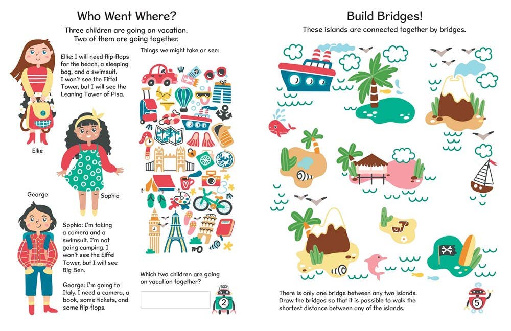 Kids brain teaser puzzle book