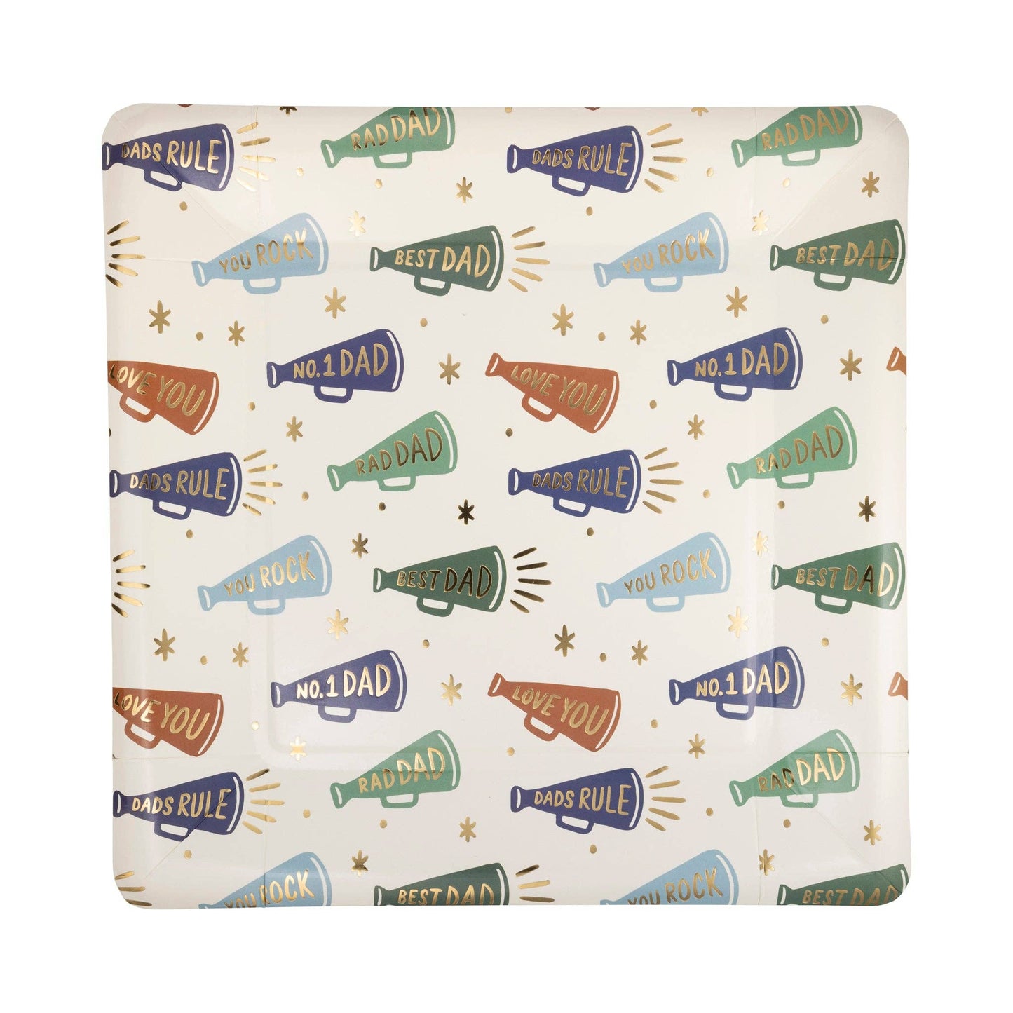 “Dads the Word” 📣 Megaphone Pattern Plate by My Minds Eye