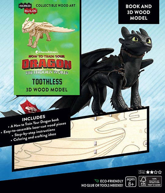 DreamWorks Dragons 3D wood model kit with book