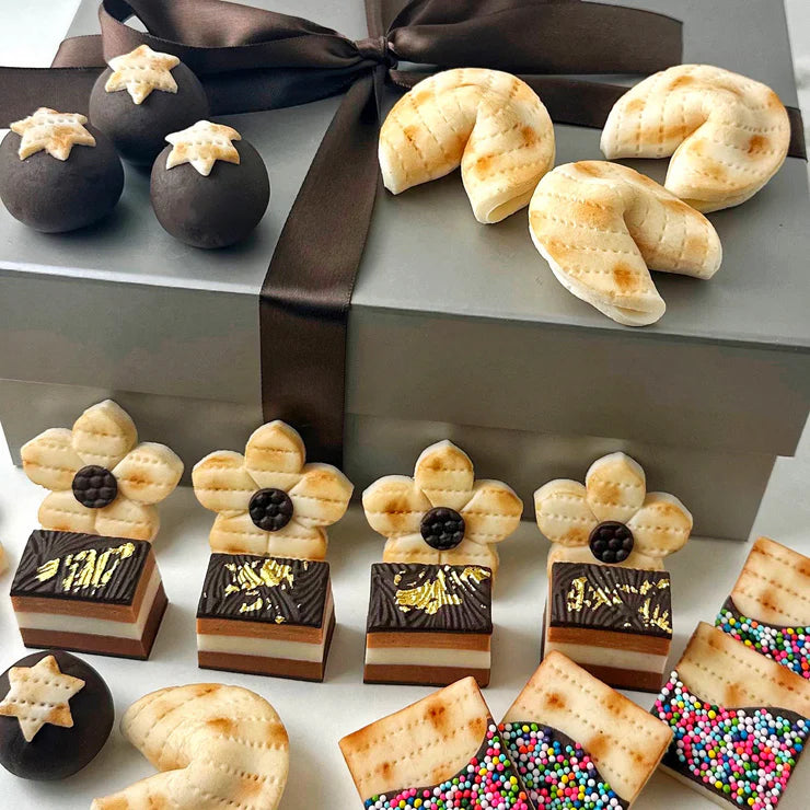 Passover Perfection gift basket – 20 festive marzipan treats for a special holiday celebration