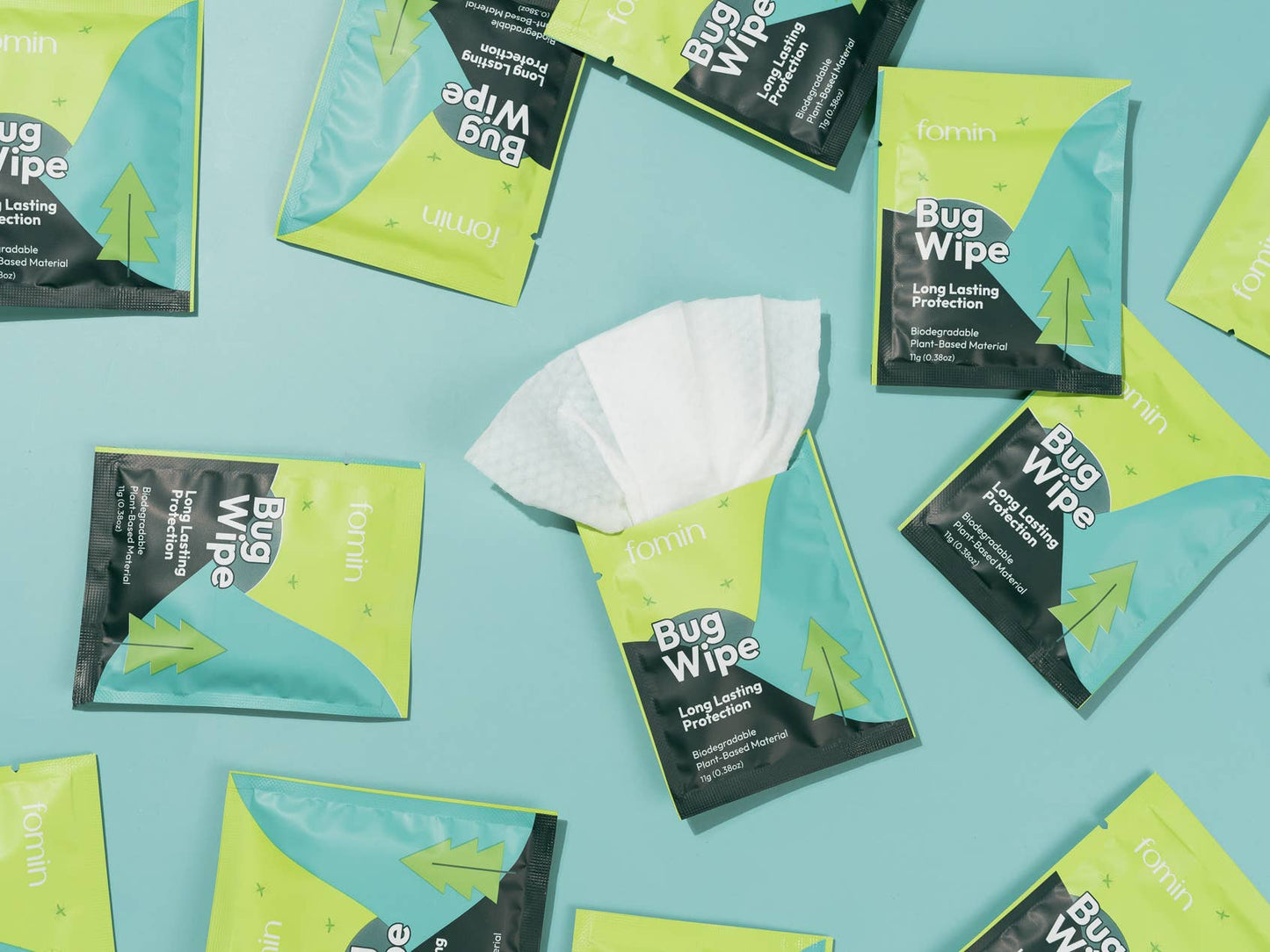 Mosquito and insect repellent wipes safe for skin, natural and DEET-free