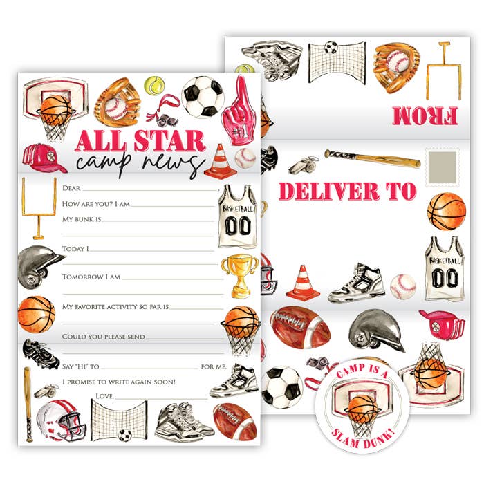 “All Star Camp News” 🏈 Sports Fold N Seal by Roseannbeck Collections