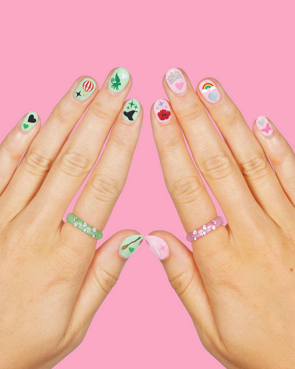 Emerald City Nail Stickers - 604 adhesive nail stickers, witch, wizard manicure